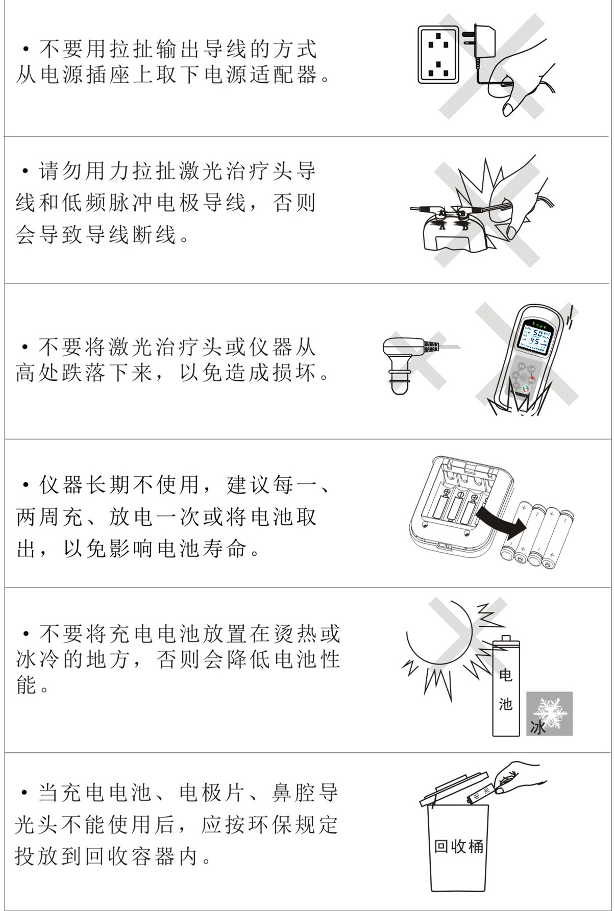 半導(dǎo)體激光低頻治療儀GX-2000A－日常保養(yǎng)、安全注意事項(xiàng)