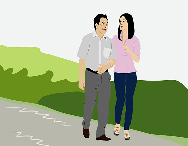 父女、散步、休息-康興醫(yī)療器械官網(wǎng)